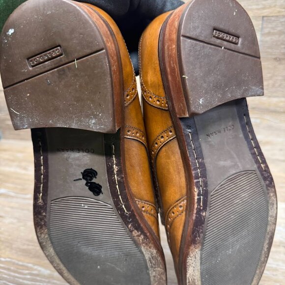 Cole Haan Modern Essentials Brown Leather Wingtip Shoes Men's Size 13 - Picture 4 of 7